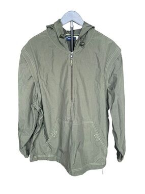 Vintage Catalina Windbreaker Jacket Men’s XL Olive Green Gorpcore Anorak Hoodie